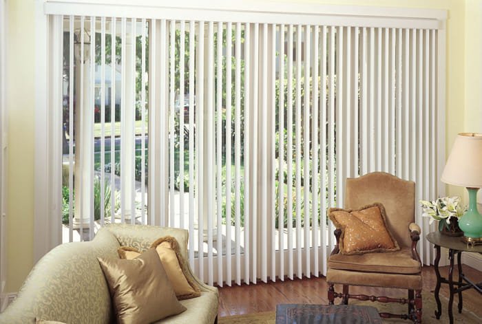 Modern beige vertical blinds in Dubai enhancing interior style and sunlight control.