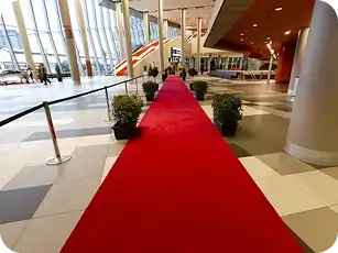 Elegant exhibition carpet flooring for corporate events and exhibitions in Dubai.