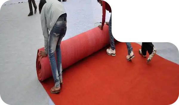 Stylish event carpet flooring for exhibitions and trade fairs in Dubai.