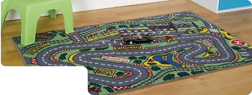 Kids carpet with road and city play design for children in Dubai