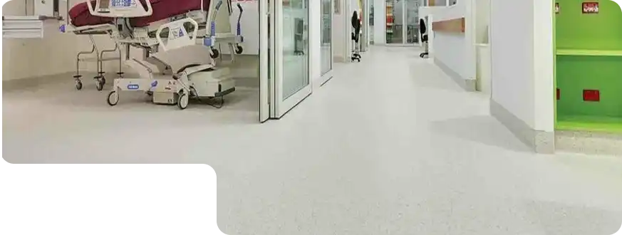 Easy maintenance hospital flooring suitable for operation theaters.