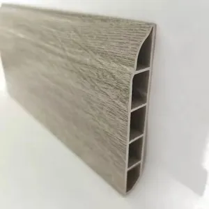 Textured SPC skirting boards for contemporary floors.
