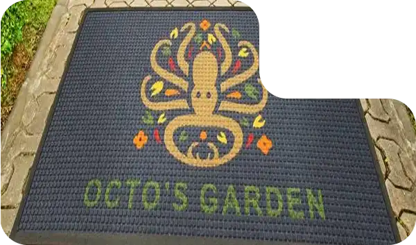 Stylish patterned outdoor mats for balcony and patio decoration.