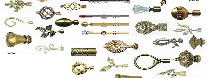 Elegant curtain hooks and holdbacks from Fixit Home Dubai