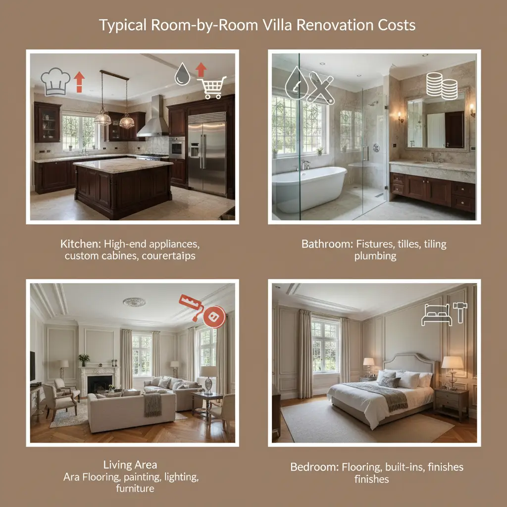 Typical Room-by-Room Villa Renovation Costs 