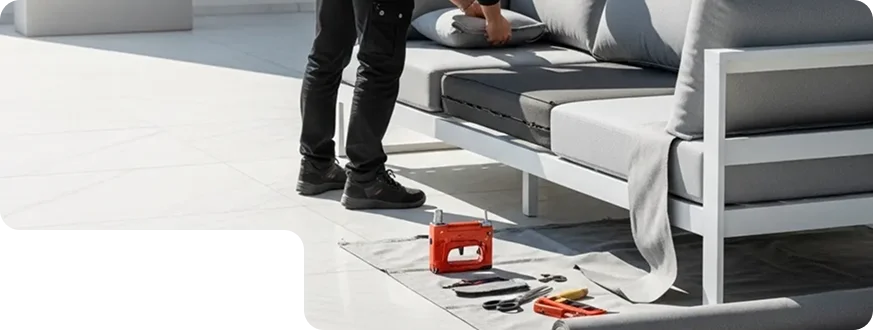 Outdoor upholstery fabric